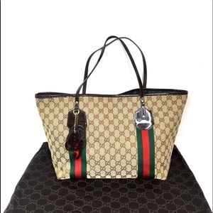 Gucci authentic brown monogram large tote bag